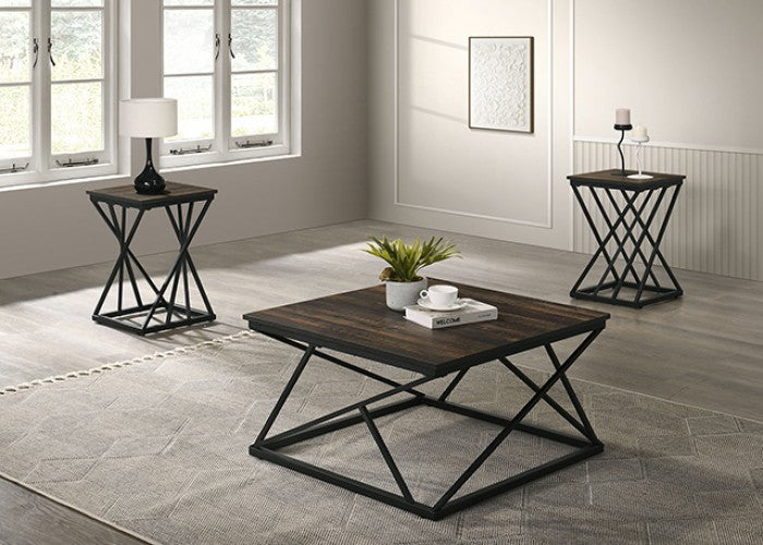 Borup 3 Pc. Table Set Model Fm42902Db-3Pk-End Table By Furniture Of America 