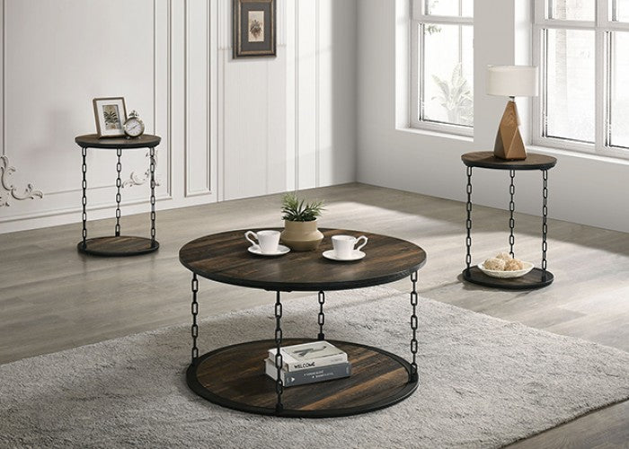 Ophira 3 Pc. Table Set Model Fm42904Db-3Pk-End Table By Furniture Of America 