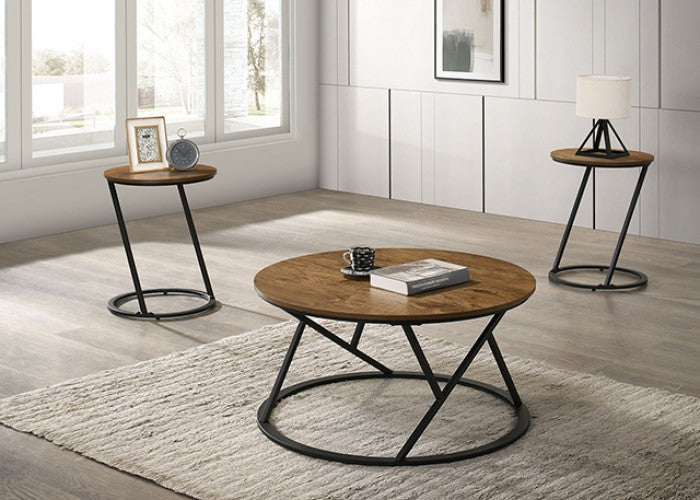 Ronde 3 Pc. Table Set Model Fm42905Nt-3Pk-End Table By Furniture Of America 