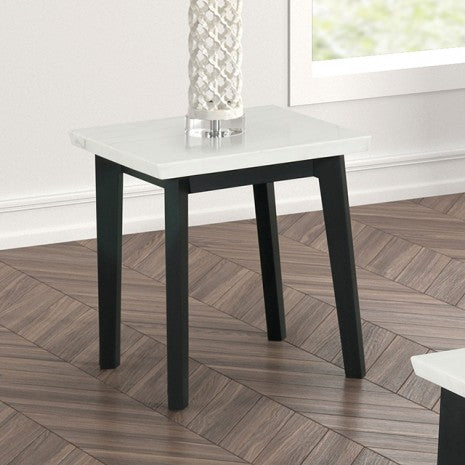 Thisted Square Marble End Table Model Fm44002Wh-Se By Furniture Of America 