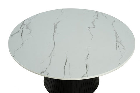 Sindal Round Cocktail Table Model Fm44004Bk-Cr-Table By Furniture Of America 