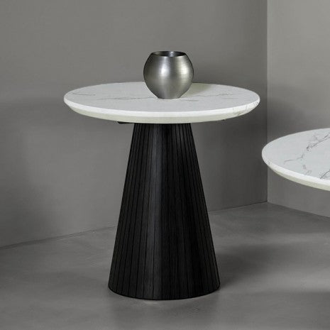 Sindal Round End Table Model Fm44004Bk-Er-Table By Furniture Of America 