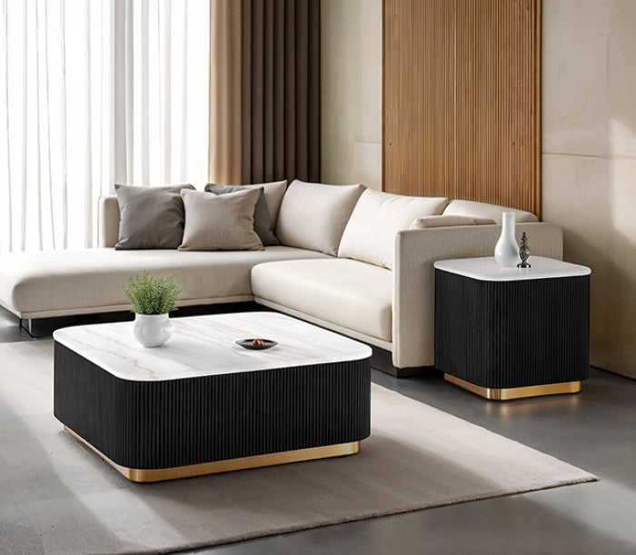 Virden Square Cocktail Table Model Fm47000Bk-Cs By Furniture Of America 
