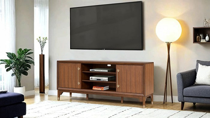 Hepburne 70" Tv Stand Model Fm54000Wn-Tv-70 By Furniture Of America 