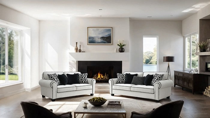 Viviani Loveseat Model Fm61007Wh-Lv By Furniture Of America 