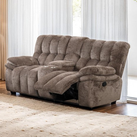 Hieronymus Manual Loveseat Model Fm64001Db-Lv-M By Furniture Of America 