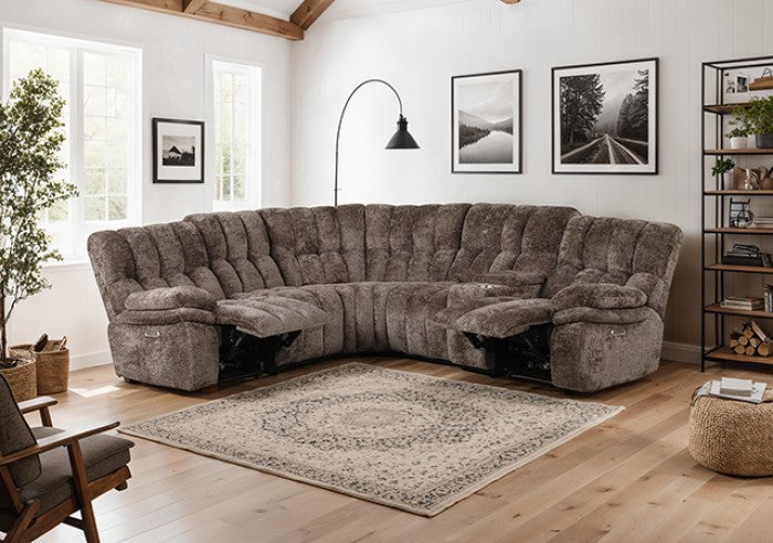 Hieronymus Power Sectional Model Fm64001Db-Sect-Pm By Furniture Of America 
