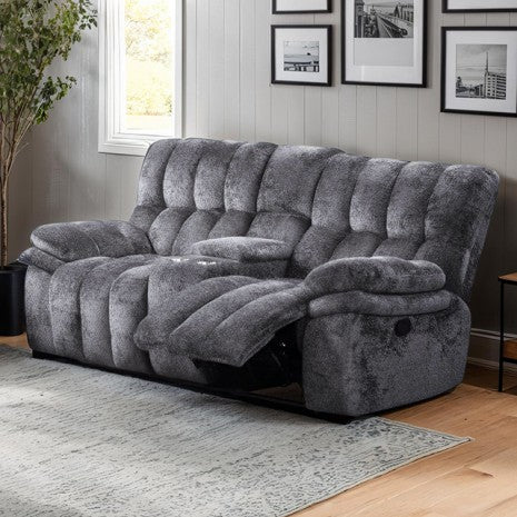 Hieronymus Manual Loveseat Model Fm64001Dg-Lv-M By Furniture Of America 