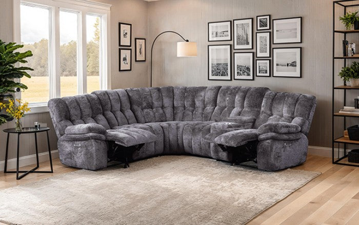 Hieronymus Power Sectional Model Fm64001Dg-Sect-Pm By Furniture Of America 