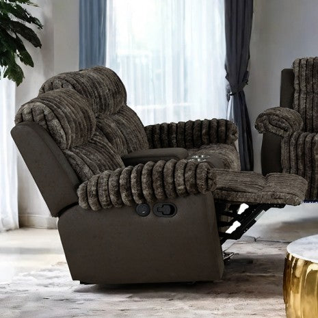 Dionysus Manual Reclining Loveseat Model Fm64003Br-Lv-M By Furniture Of America 