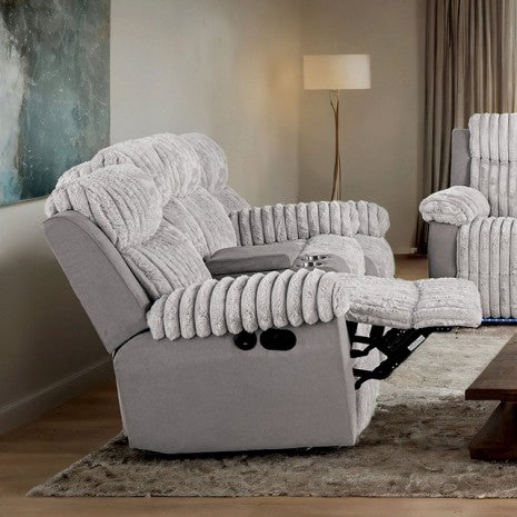 Dionysus Manual Reclining Loveseat Model Fm64004Gy-Lv-M By Furniture Of America 