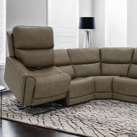 Orpheus Power Sectional W/ Lift Chair Model Fm68100Br-Sect-Lc By Furniture Of America 