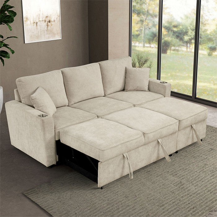 Kendal Sleeper Sofa Sectional Model Fm6965Gy-Sf-Pk By Furniture Of America 