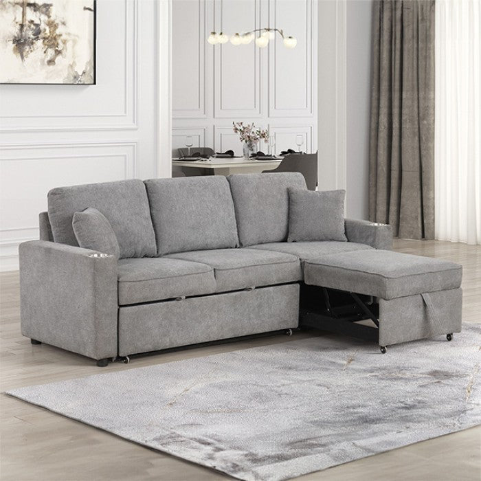 Kendal Sleeper Sofa Sectional Model Fm6965Gy-Sf-Pk By Furniture Of America 