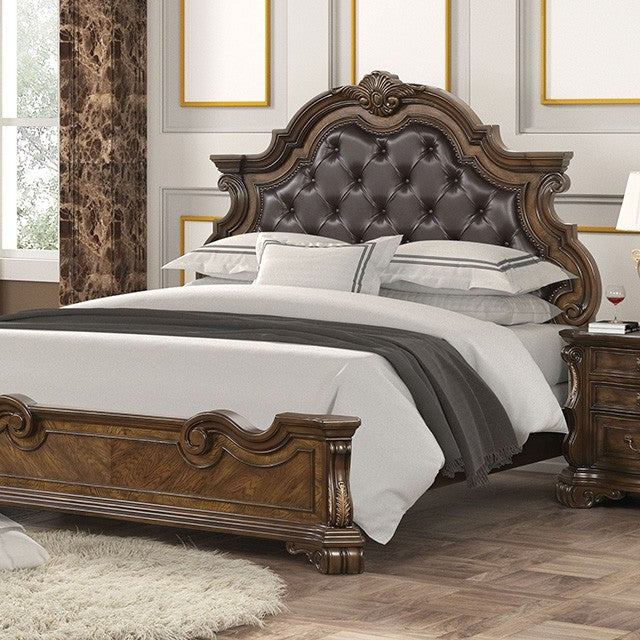 Leovanni Bed Model Fm70003Db-F-Queen Bed By Furniture Of America 