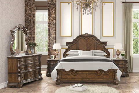 Leovanni Bed Model Fm70003Db-W-Queen Bed By Furniture Of America 