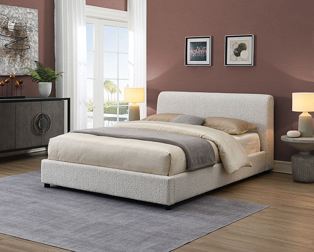 Vertham Bed Model Fm71001Wh-Queen Bed By Furniture Of America 