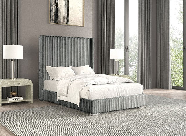 Cadwell Bed Model Fm7120Gy-Twin Bed By Furniture Of America 