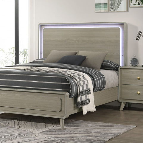 Rainier Bed Model Fm72002Gy-Queen Bed By Furniture Of America 