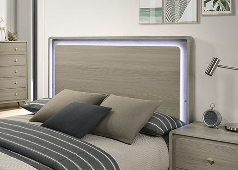 Rainier Bed Model Fm72002Gy-Queen Bed By Furniture Of America 