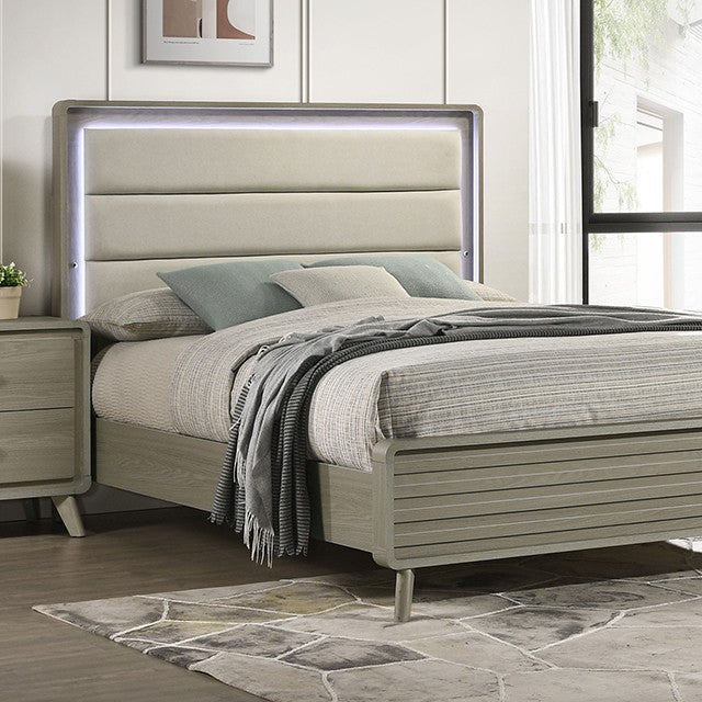 Rainier Bed Model Fm72002Gy-U By Furniture Of America 