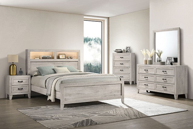Mysen Bed Model Fm7202Wh-Full Bed By Furniture Of America 