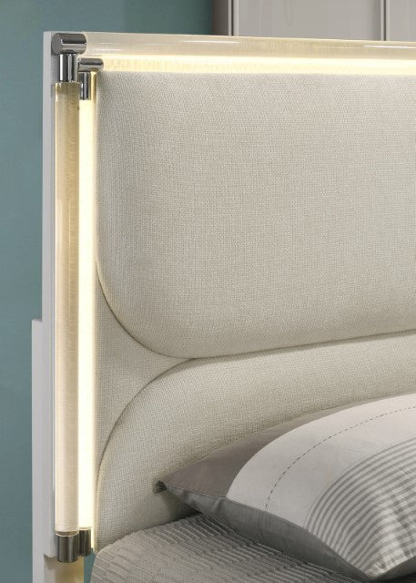 Lareina Bed Model Fm72081Wh-Twin Bed By Furniture Of America 