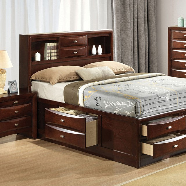 Zosimo Bed Model Fm7210Ch-Queen Storage Bed By Furniture Of America 
