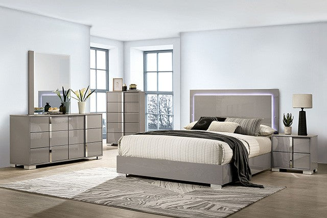 Sinistra Bed Model Fm7211Bg-Queen Bed By Furniture Of America 