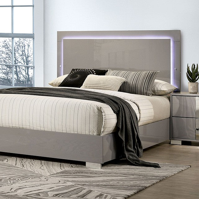 Sinistra Bed Model Fm7211Bg-Queen Bed By Furniture Of America 
