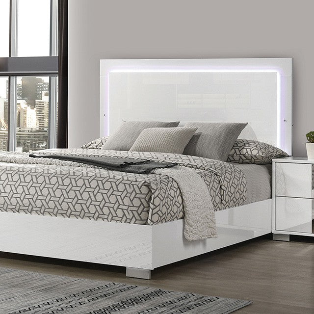 Sinistra Bed Model Fm7211Wh By Furniture Of America 