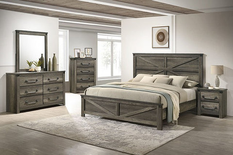 Britonale Bed Model Fm7218Gy-Queen Bed By Furniture Of America 