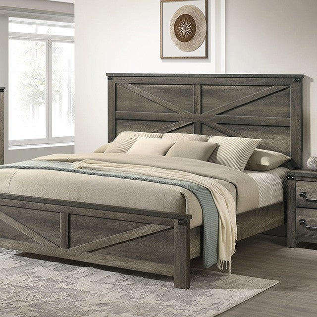 Britonale Bed Model Fm7218Gy-Queen Bed By Furniture Of America 
