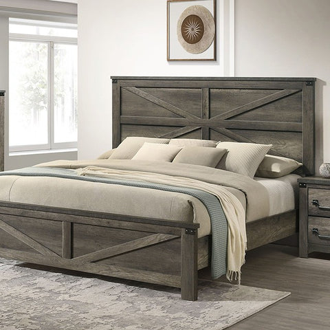 Britonale Bed Model Fm7218Gy-Queen Bed By Furniture Of America 