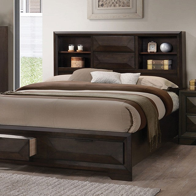 Caistor Bed Model Fm7233Br-Queen Bed By Furniture Of America 