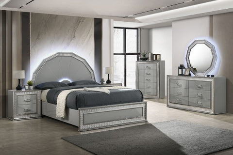 Cassiopeia Bed Model Fm7253Gy By Furniture Of America 
