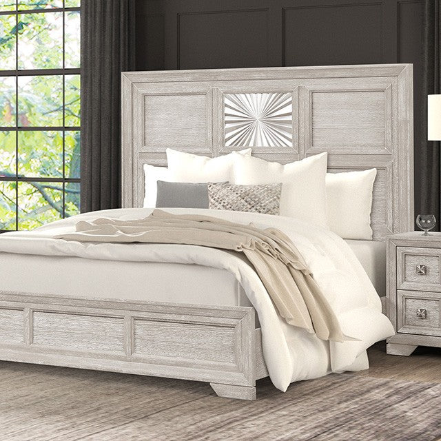 Argenthart Bed Model Fm7368Gy-Queen Bed By Furniture Of America 