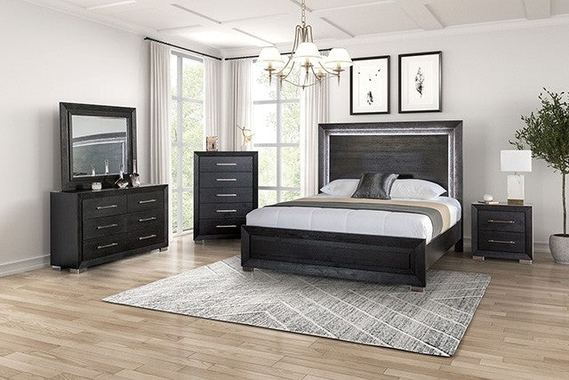 Ashbourne Bed Model Fm7415Bk-Queen Bed By Furniture Of America 
