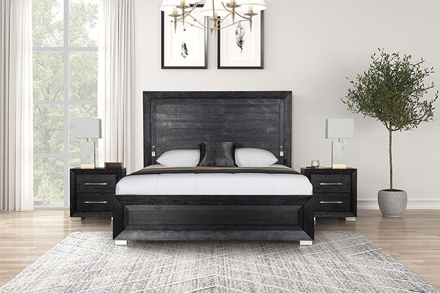 Ashbourne Bed Model Fm7415Bk-Queen Bed By Furniture Of America 
