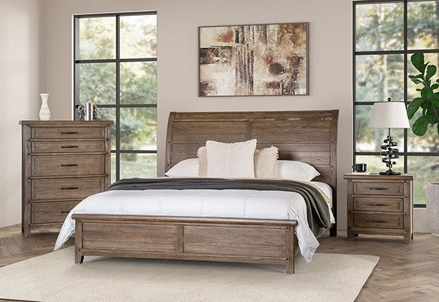 Merthyr Bed Model Fm7431Br-Queen Bed By Furniture Of America 