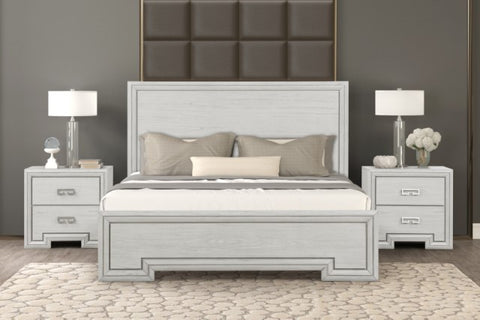 Basilone Bed Model Fm7440Wh-Queen Bed By Furniture Of America 