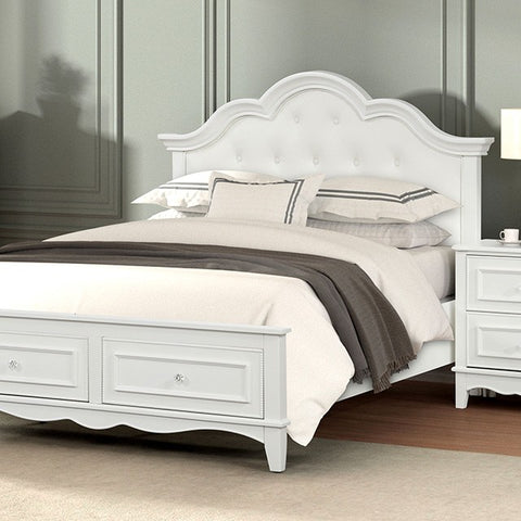 Naucalpan Bed Model Fm7456Wh-Queen Storage Bed By Furniture Of America 