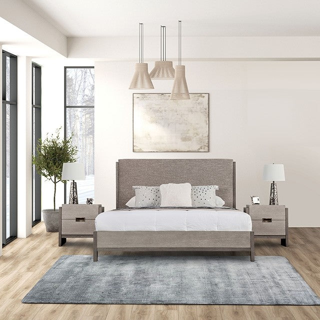 Gristalt Bed Model Fm7597Gy-Queen Bed By Furniture Of America 