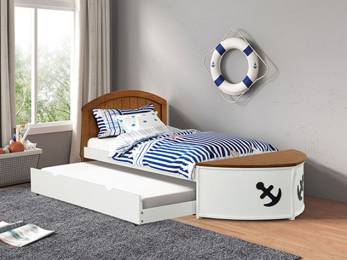 Poseidon Twin Captain Bed Model Fm7629Ak-T-Bed+Tr By Furniture Of America 
