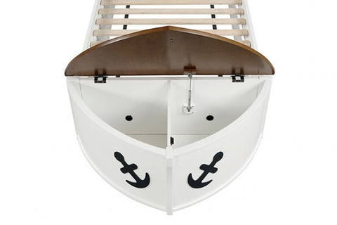 Poseidon Twin Captain Bed Model Fm7629Ak-T-Bed+Tr By Furniture Of America 