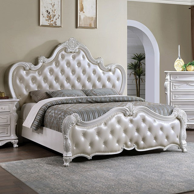 Ventresca Bed Model Fm7635Wh-Queen Bed By Furniture Of America 