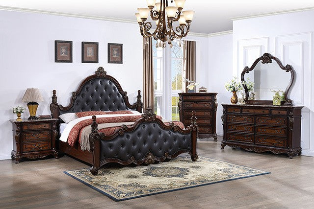 Cremona Bed Model Fm7637Ch-Queen Bed By Furniture Of America 