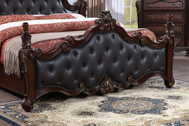 Cremona Bed Model Fm7637Ch-Queen Bed By Furniture Of America 