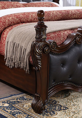 Cremona Bed Model Fm7637Ch-Queen Bed By Furniture Of America 