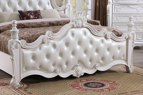 Cremona Bed Model Fm7637Wh-Queen Bed By Furniture Of America 